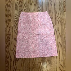 y2k pink floral midi skirt